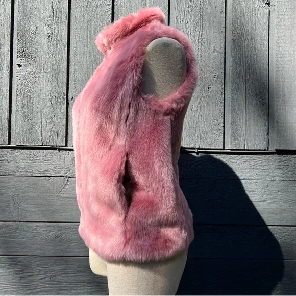 J.Crew Faux Fur Vest, Dusty Rose, NWOT - Picture 4 of 15